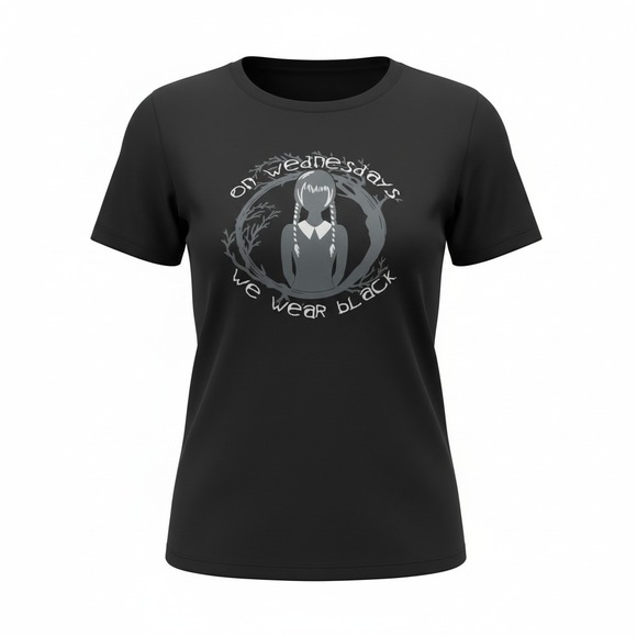 The Unbranded Brand Other - Black Graphic Print T Shirt SZ XXL "On Wednesday we wear black"
